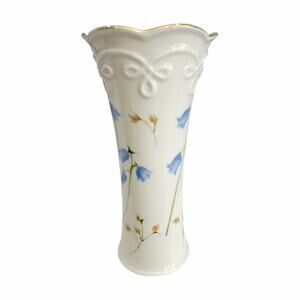 Lenox Gold Rimmed Bluebells and Rosebuds 4.75” Bud  Vase